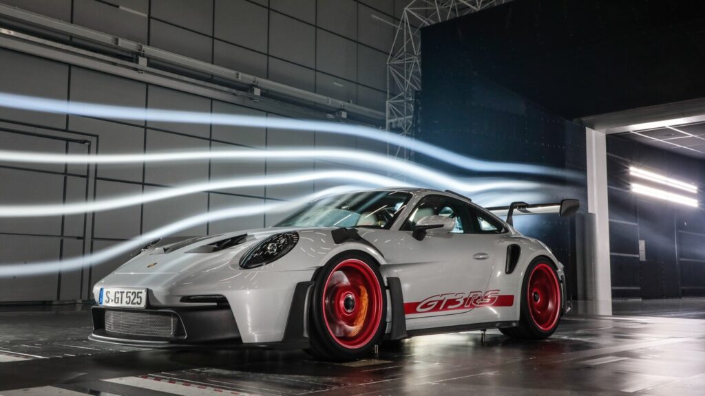 Porsche 911 GT3 RS luchtweerstand