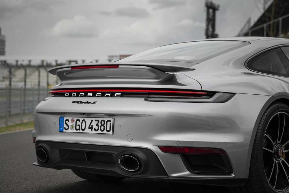 Uitlaat Porsche 911 Turbo S achterkant