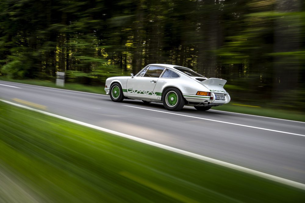 Porsche 911 Carrera RS 2.7 rijdend